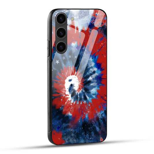 Samsung Galaxy S23 Plus 5G Back Cover Tie-Dye Pattern Printed Glass Case