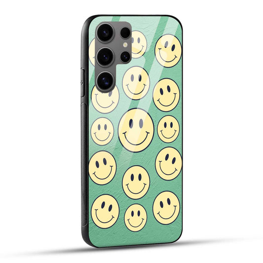 Samsung Galaxy S24 Ultra 5G Back Cover Happy Smiely Printed Glass Case