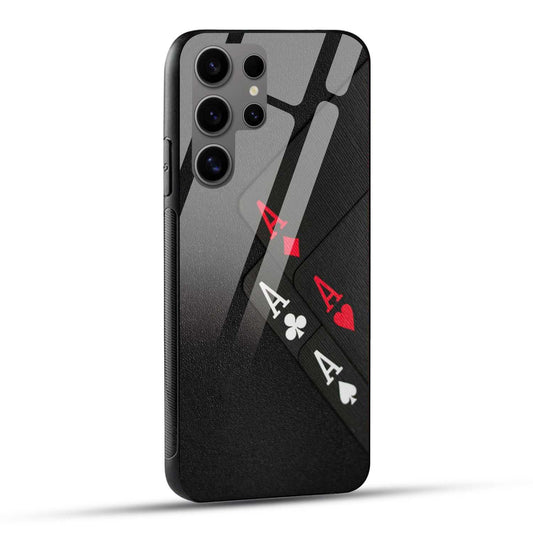 Samsung Galaxy S24 Ultra 5G Back Cover Aces Printed Glass Case