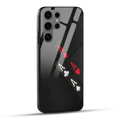 Samsung Galaxy S24 Ultra 5G Back Cover Aces Printed Glass Case