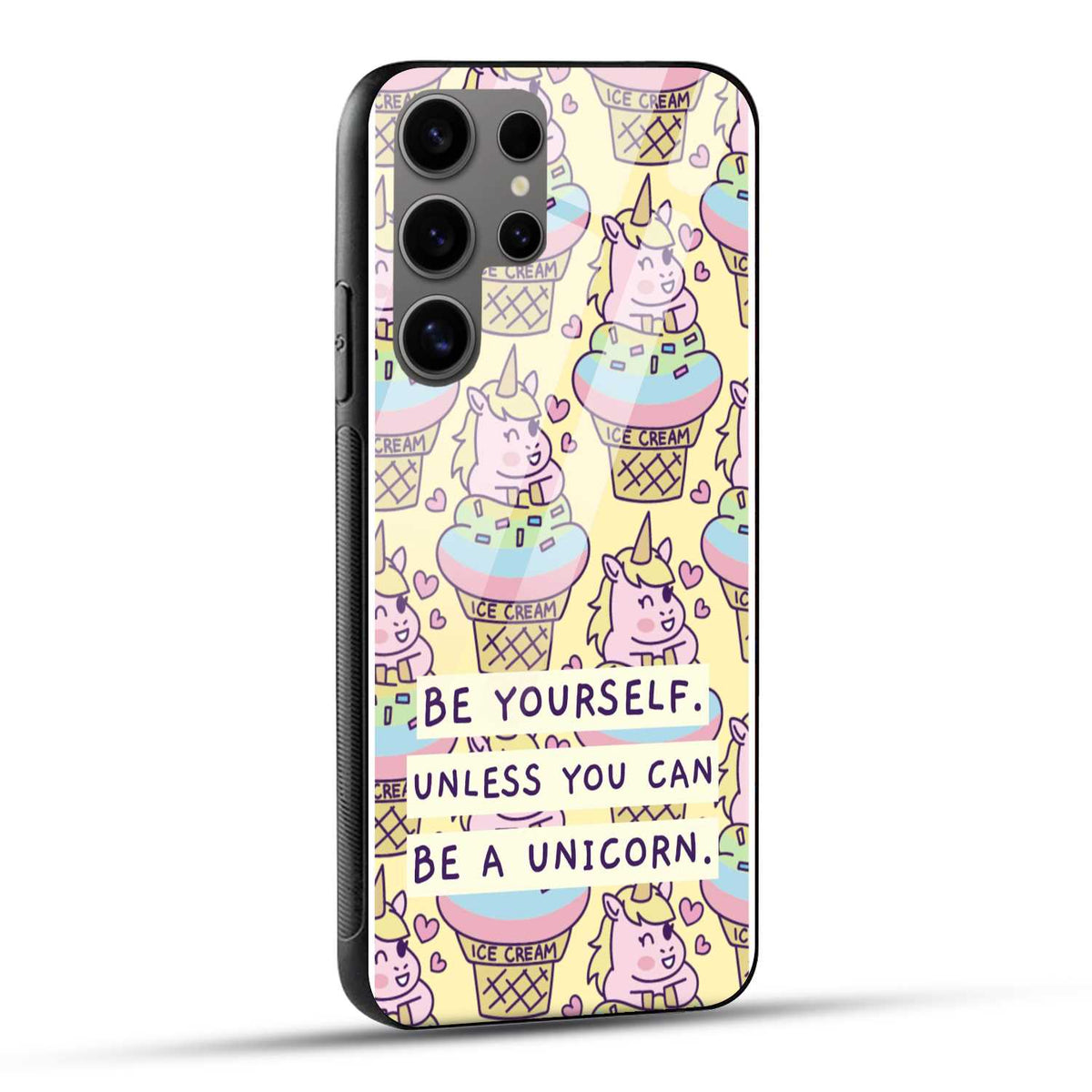 Samsung Galaxy S24 Ultra 5G Back Cover Colorful Unicorn Printed Glass Case