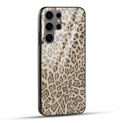 Samsung Galaxy S24 Ultra 5G Back Cover Leopard Texture Print Printed Glass Case