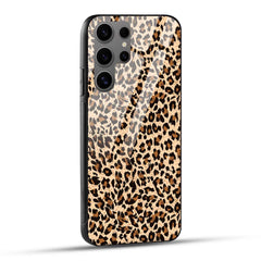 Samsung Galaxy S24 Ultra 5G Back Cover Leapord Pattern Texture Printed Glass Case