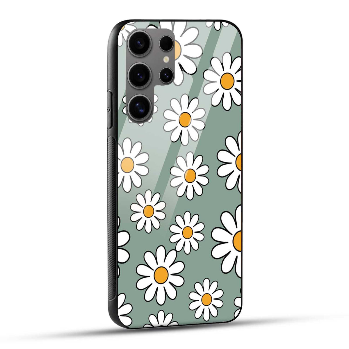 Samsung Galaxy S24 Ultra 5G Back Cover Colorful Doodle Of Floral Printed Glass Case