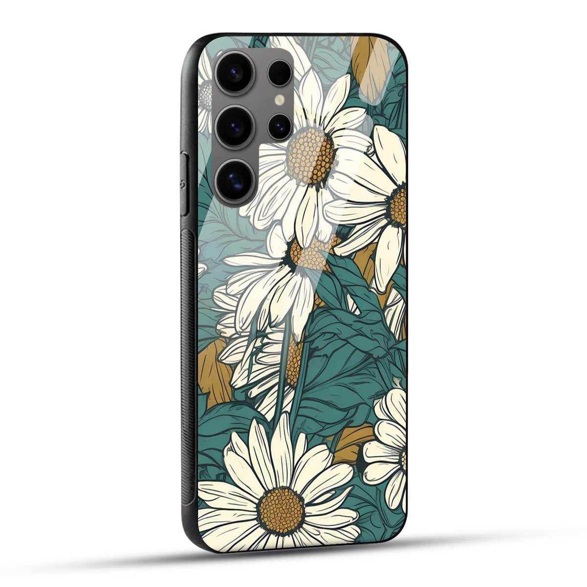 Samsung Galaxy S24 Ultra 5G Back Cover Sunflower Abstract Printed Glass Case