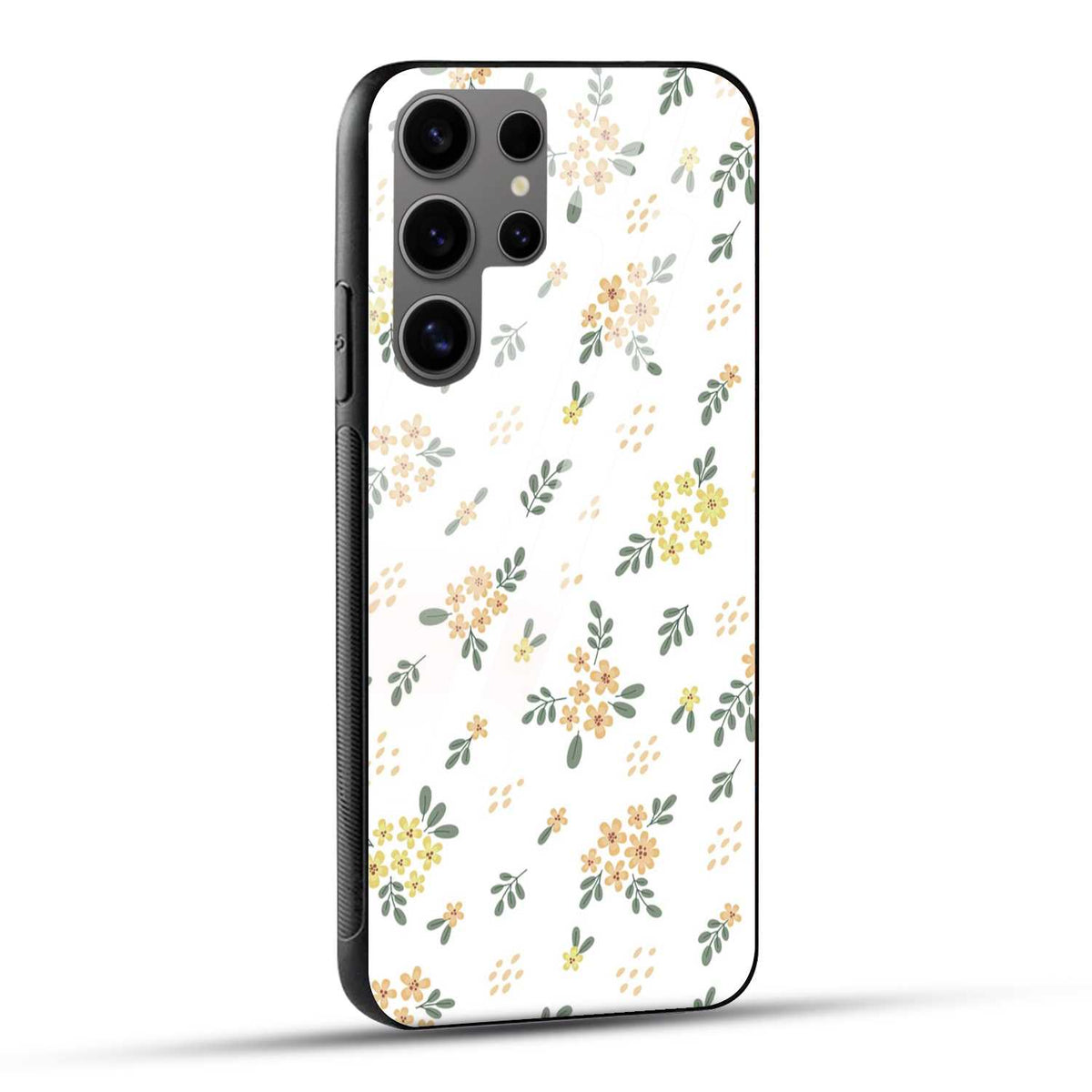 Samsung Galaxy S24 Ultra 5G Back Cover Retro Floral Designs Printed Glass Case