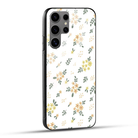 Samsung Galaxy S24 Ultra 5G Back Cover Retro Floral Designs Printed Glass Case