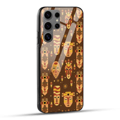 Samsung Galaxy S24 Ultra 5G Back Cover Tribal African Mask Printed Glass Case