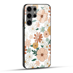 Samsung Galaxy S24 Ultra 5G Back Cover Retro Multicolour Floral  Printed Glass Case