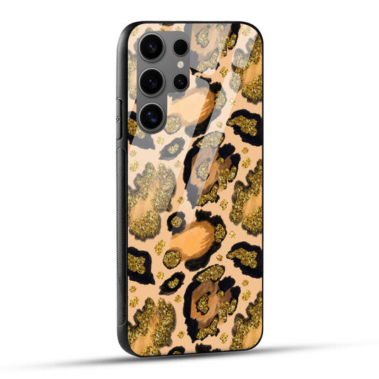 Samsung Galaxy S24 Ultra 5G Back Cover Seamless Gold Pattern Printed Glass Case