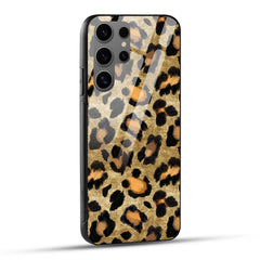 Samsung Galaxy S24 Ultra 5G Back Cover Leopord Art Texture Printed Glass Case