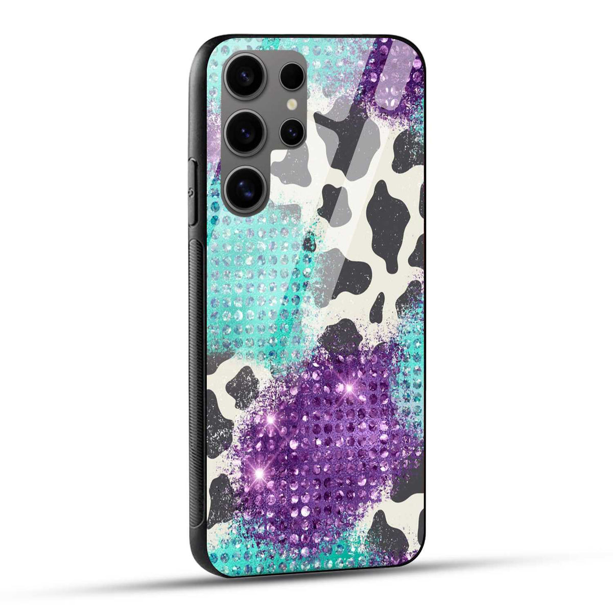 Samsung Galaxy S24 Ultra 5G Back Cover Shining Diamond Pattern Printed Glass Case