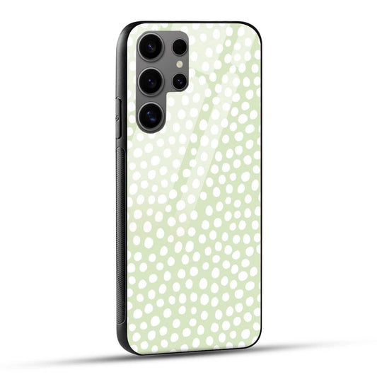 Samsung Galaxy S24 Ultra 5G Back Cover White Dots Texture Printed Glass Case