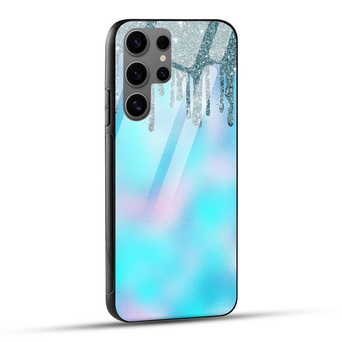 Samsung Galaxy S24 Ultra 5G Back Cover Melting Glitters Printed Glass Case