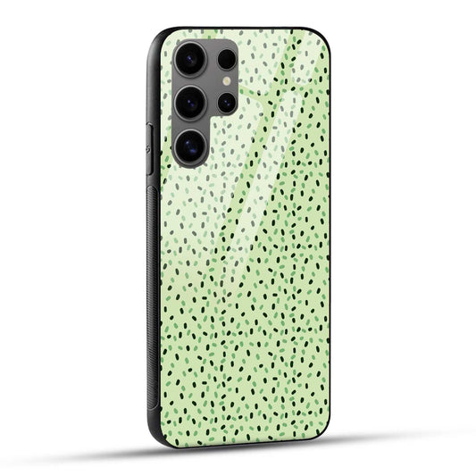Samsung Galaxy S24 Ultra 5G Back Cover Doodle Dots Black Printed Glass Case