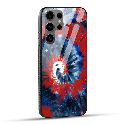Samsung Galaxy S24 Ultra 5G Back Cover Tie-Dye Pattern Printed Glass Case