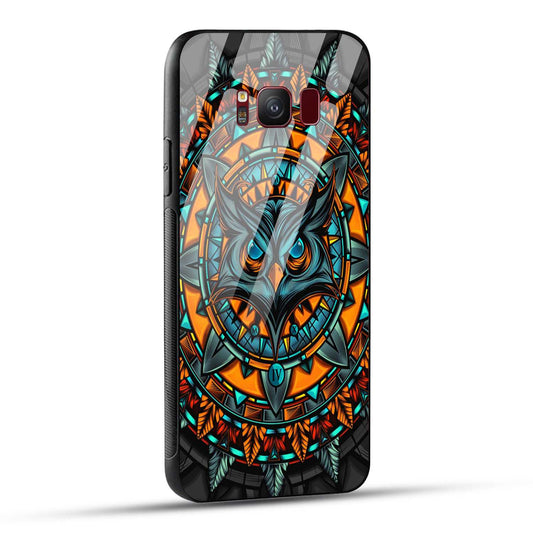 Samsung Galaxy S8 Back Cover Attractive Owl Printed Glass Case