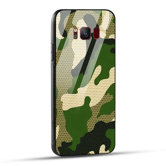 Samsung Galaxy S8 Back Cover Camouflage Printed Glass Case