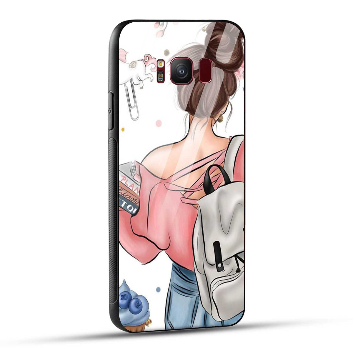 Samsung Galaxy S8 Back Cover Padhaku Girl Printed Glass Case