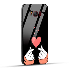 Samsung Galaxy S8 Back Cover Love Expressing Printed Glass Case