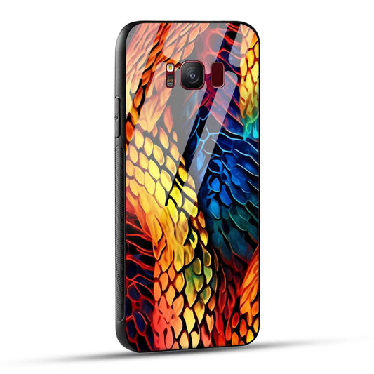 Samsung Galaxy S8 Back Cover Colorburst Jungle Rainbow Animal Spots Printed Glass Case