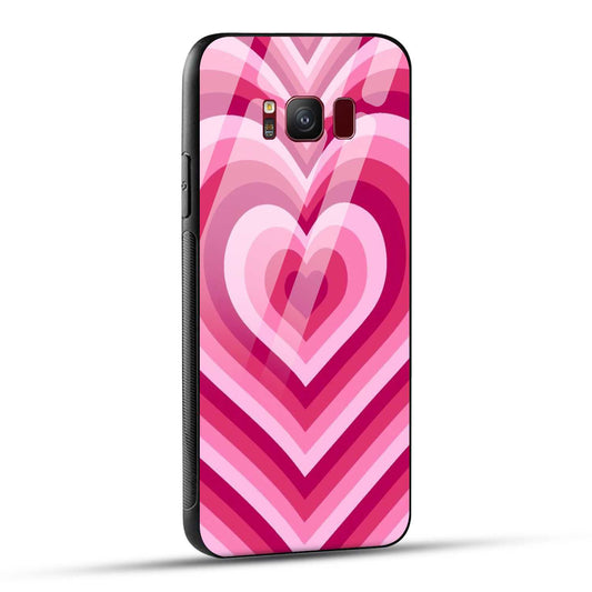 Samsung Galaxy S8 Back Cover Love Hearts Printed Glass Case
