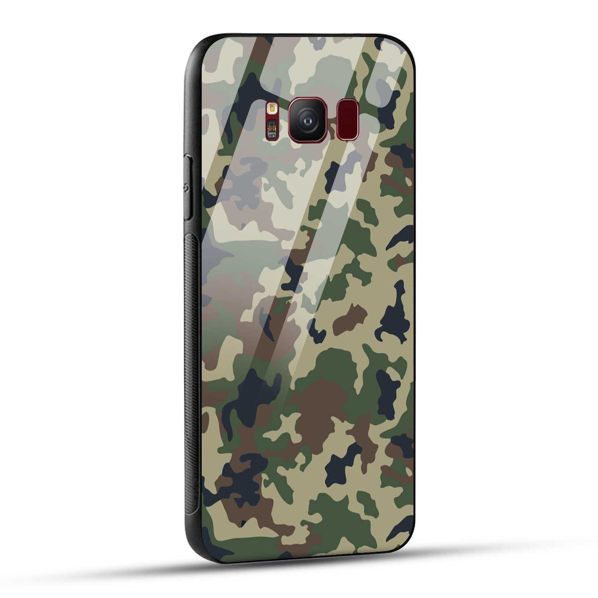 Samsung Galaxy S8 Back Cover Army Pattern Printed Glass Case