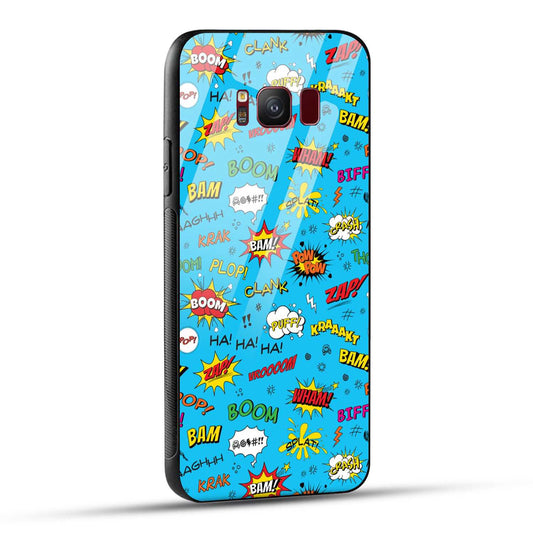 Samsung Galaxy S8 Back Cover Doodle Of Texts Printed Glass Case