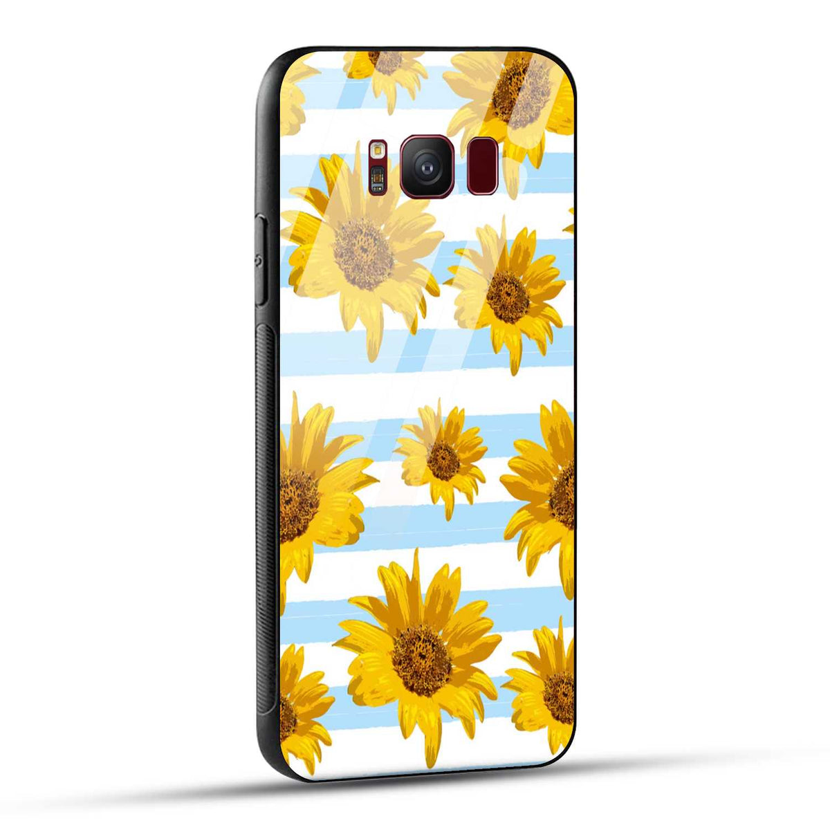 Samsung Galaxy S8 Back Cover Beautiful Sunflower Doodle Printed Glass Case