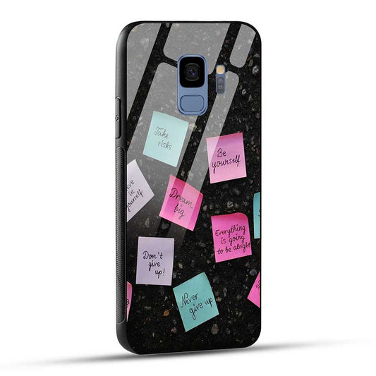 Samsung Galaxy S9 Back Cover Inspirational Quotes Glass Case