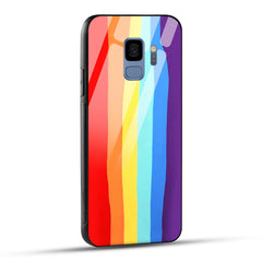 Samsung Galaxy S9 Back Cover Rainbow Color Printed Glass Case