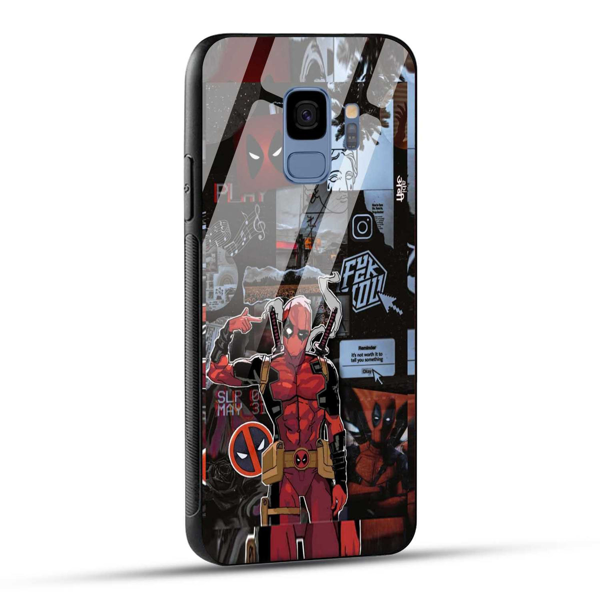 Samsung Galaxy S9 Back Cover Superhero Collage Printed Glass Case