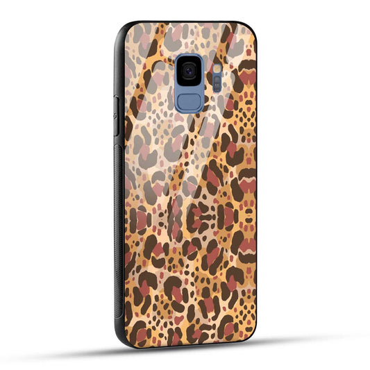 Samsung Galaxy S9 Back Cover Unique Brown Texture Printed Glass Case