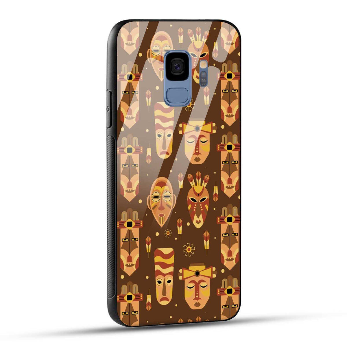 Samsung Galaxy S9 Back Cover Tribal African Mask Printed Glass Case