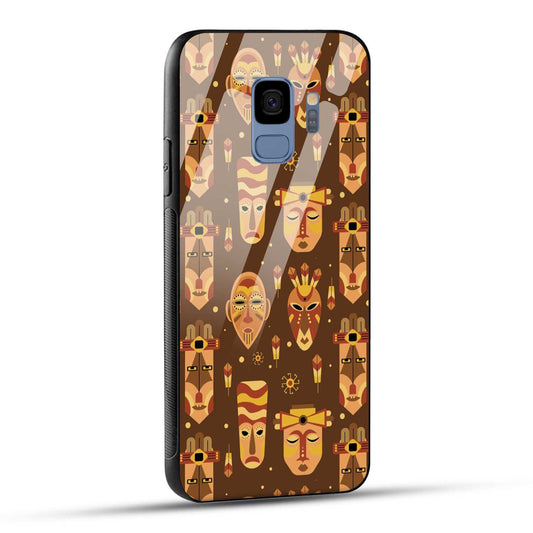 Samsung Galaxy S9 Back Cover Tribal African Mask Printed Glass Case