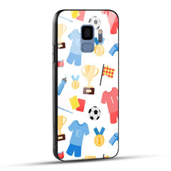 Samsung Galaxy S9 Back Cover Love For Football Printed Glass Case