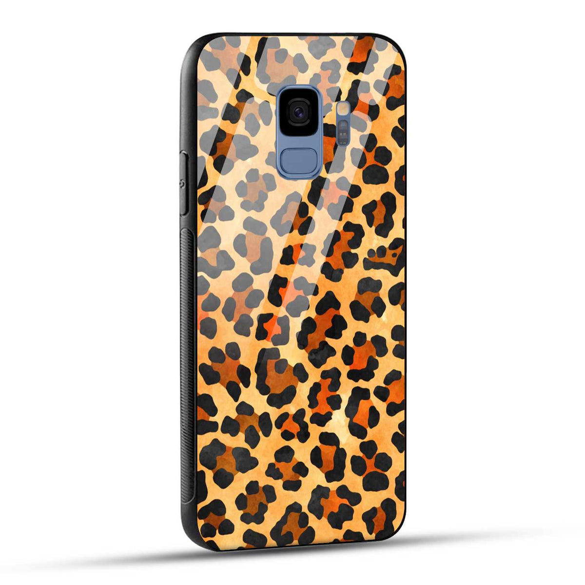 Samsung Galaxy S9 Back Cover Leopard Pattern Printed Glass Case