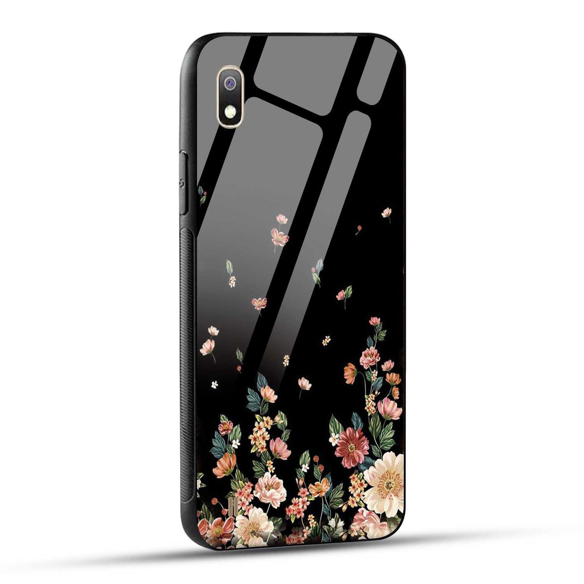 Samsung Galaxy A10 Back Cover Flowers Girly Printed Glass Case