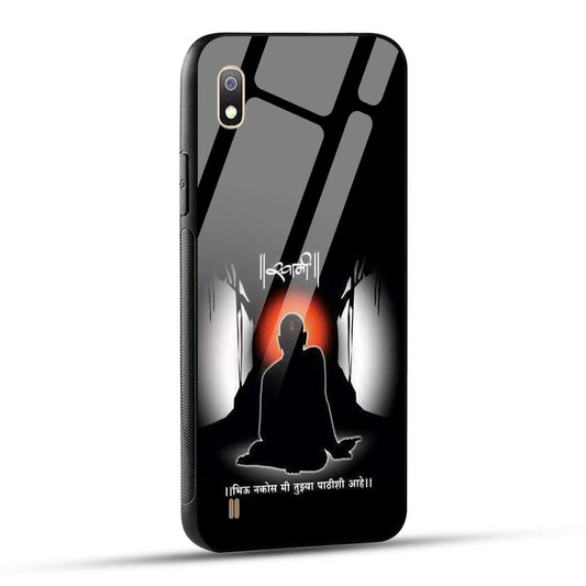 Samsung Galaxy A10 Back Cover Shree Swami Samarth Printed Glass Case