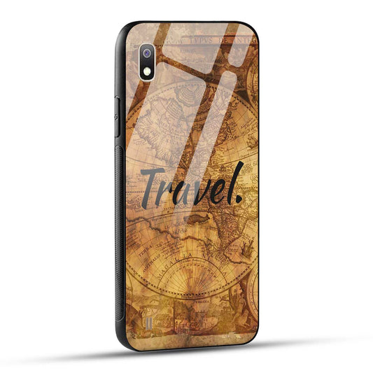 Samsung Galaxy A10 Back Cover Travel Printed Glass Case