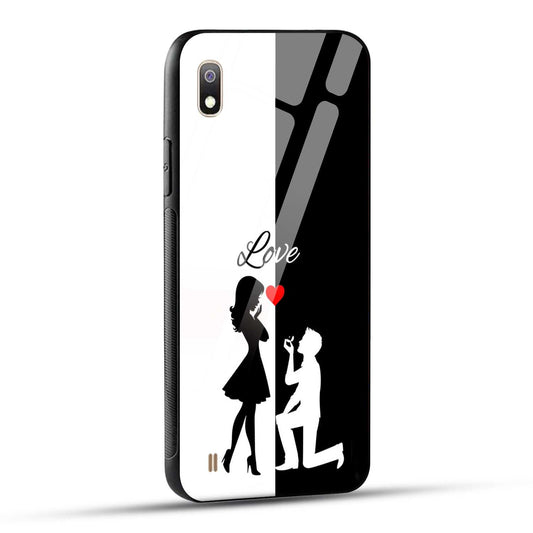 Samsung Galaxy A10 Back Cover Love Proposal Printed Glass Case