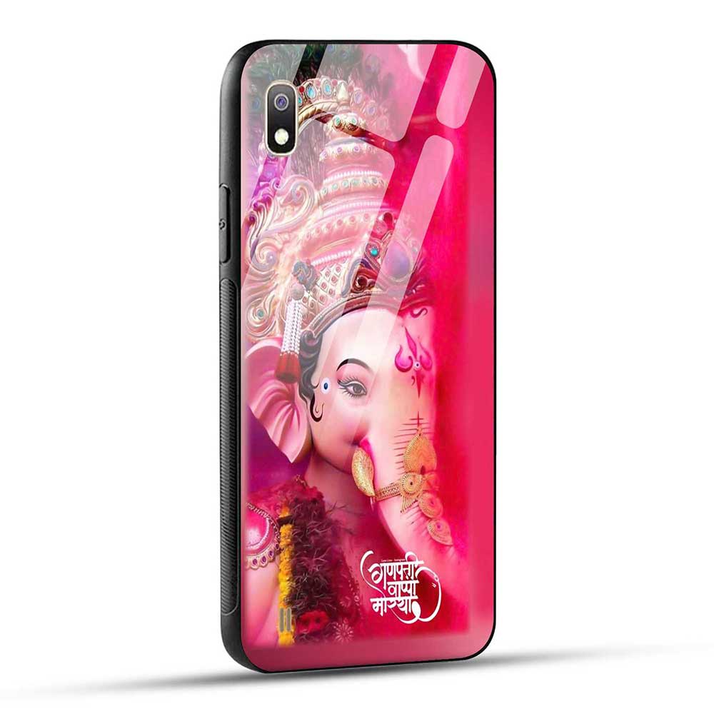 Samsung Galaxy A10 Back Cover Ganpati Bappa Glass Case