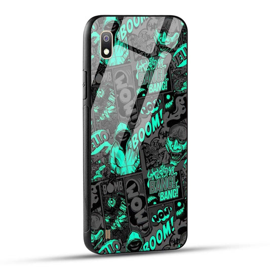Samsung Galaxy A10 Back Cover Boom Printed Glass Case