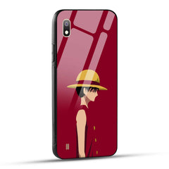 Samsung Galaxy A10 Back Cover Luffy Printed Glass Case