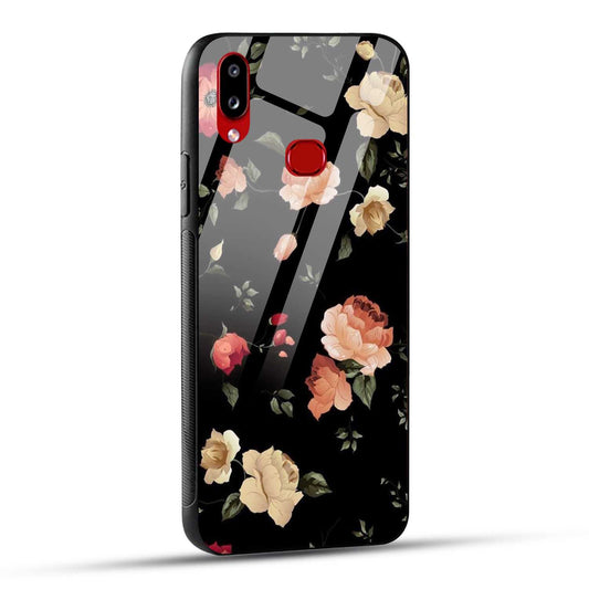 Samsung Galaxy A10s / Samsung Galaxy M01s Back Cover Flowers Froral Printed Glass Case