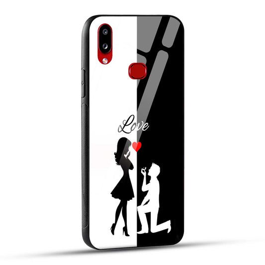 Samsung Galaxy A10s / Samsung Galaxy M01s Back Cover Love Proposal Printed Glass Case