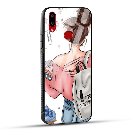 Samsung Galaxy A10s / Samsung Galaxy M01s Back Cover Padhaku Girl Printed Glass Case