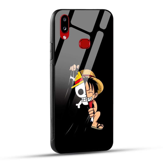 Samsung Galaxy A10s / Samsung Galaxy M01s Back Cover Luffy Printed Glass Case