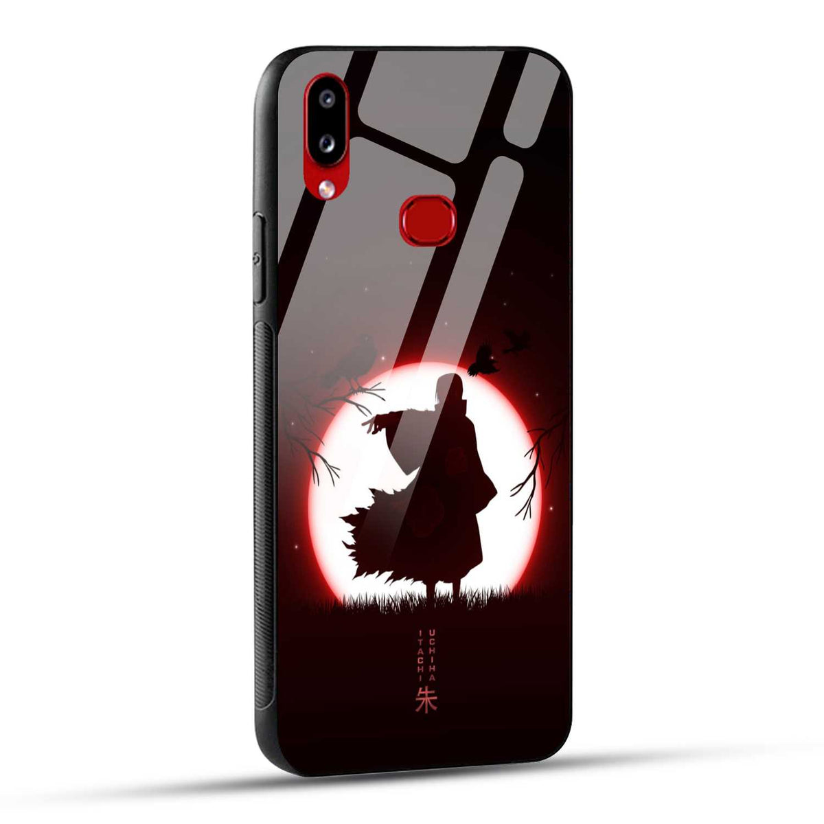 Samsung Galaxy A10s / Samsung Galaxy M01s Back Cover Itachi Uchiha Printed Glass Case