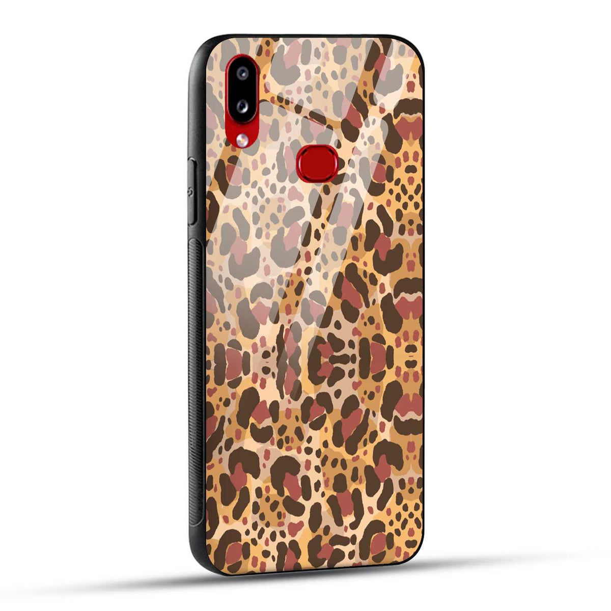 Samsung Galaxy A10s / Samsung Galaxy M01s Back Cover Unique Brown Texture Printed Glass Case